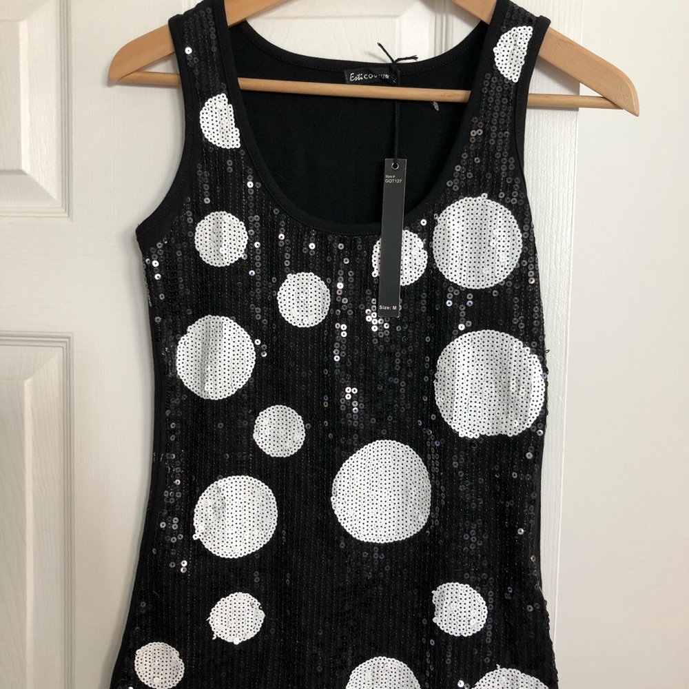 Black Sequin top